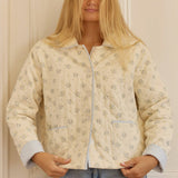 Bella Quilted Jacket - Blue Floral