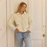 Bella Quilted Jacket - Blue Floral