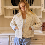 Bella Quilted Jacket - Blue Floral