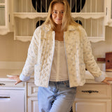 Bella Quilted Jacket - Blue Floral