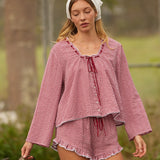 Sunday Blouse Red Gingham