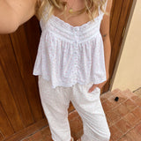 Addie Top & Harper Lace Pants Floral Set