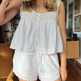 Addie Top & Juni Shorts White Set