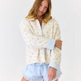Bella Quilted Jacket - Blue Floral