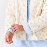 Bella Quilted Jacket - Blue Floral