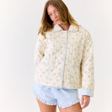 Bella Quilted Jacket - Blue Floral