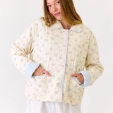 Bella Quilted Jacket - Blue Floral