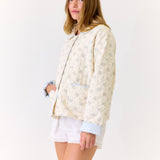 Bella Quilted Jacket - Blue Floral