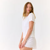 Lani Tee and Shorts Set Organic Pointelle