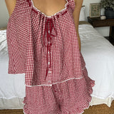 Andi Top Red gingham