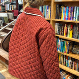 Poppy Quilted Jacket - Burgundy Stripe