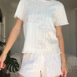 Lani Tee and Shorts Set Organic Pointelle