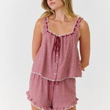 Andi Top Red gingham