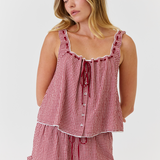 Andi Top Red gingham