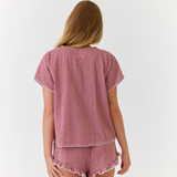 Ella Blouse Red Gingham