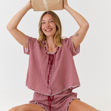 Ella Blouse Red Gingham