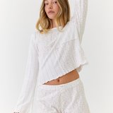 Lani Long Sleeve & Shorts Set Organic Pointelle