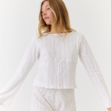 Lani Long Sleeve & Shorts Set Organic Pointelle