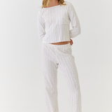 Lani Long Sleeve and Pants Set Organic Pointelle