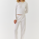 Lani Long Sleeve and Pants Set Organic Pointelle