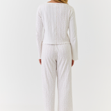 Lani Long Sleeve and Pants Set Organic Pointelle