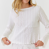 Lani Long Sleeve and Pants Set Organic Pointelle