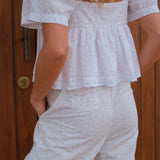 Goldie Blouse & Harper Lace Pants Floral Set