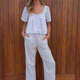 Goldie Blouse & Harper Lace Pants Floral Set
